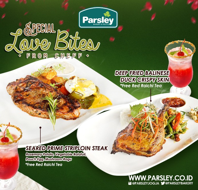 Menu promo Parsley Resto Jl Kaliurang & Seturan.
